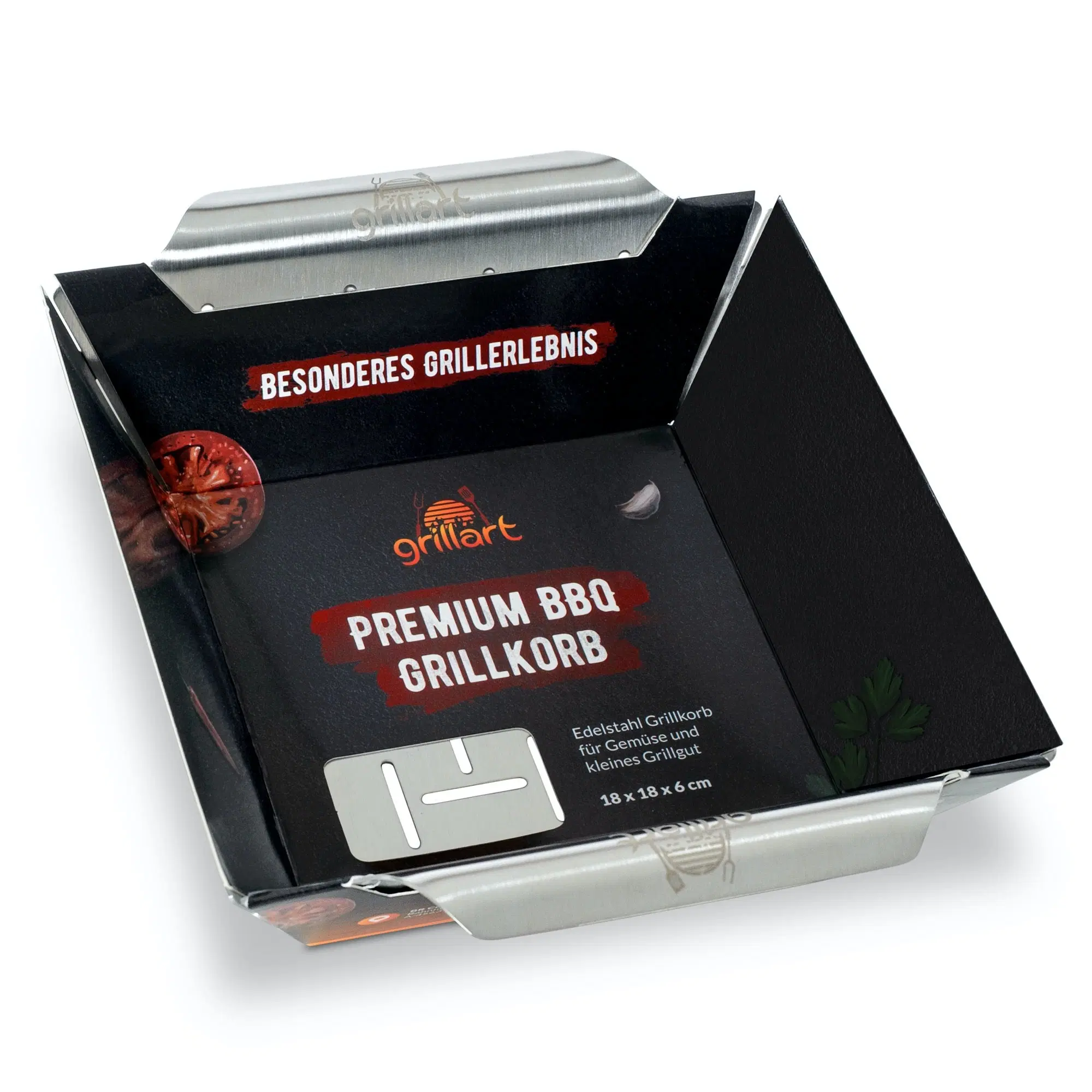 Premium Grillkorb und Grillschale aus hochwertigem Edelstahl