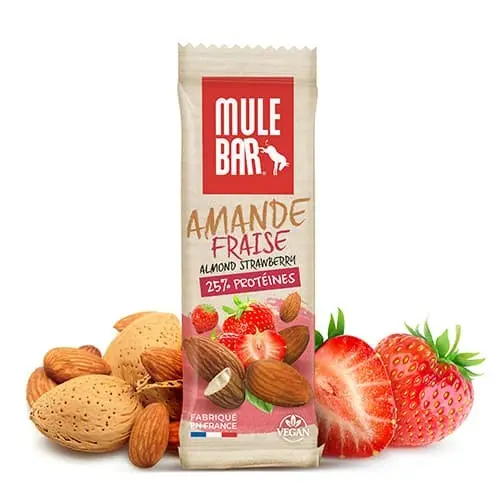 Vegan protein bar 40g Almond - Strawberry (25% protein)