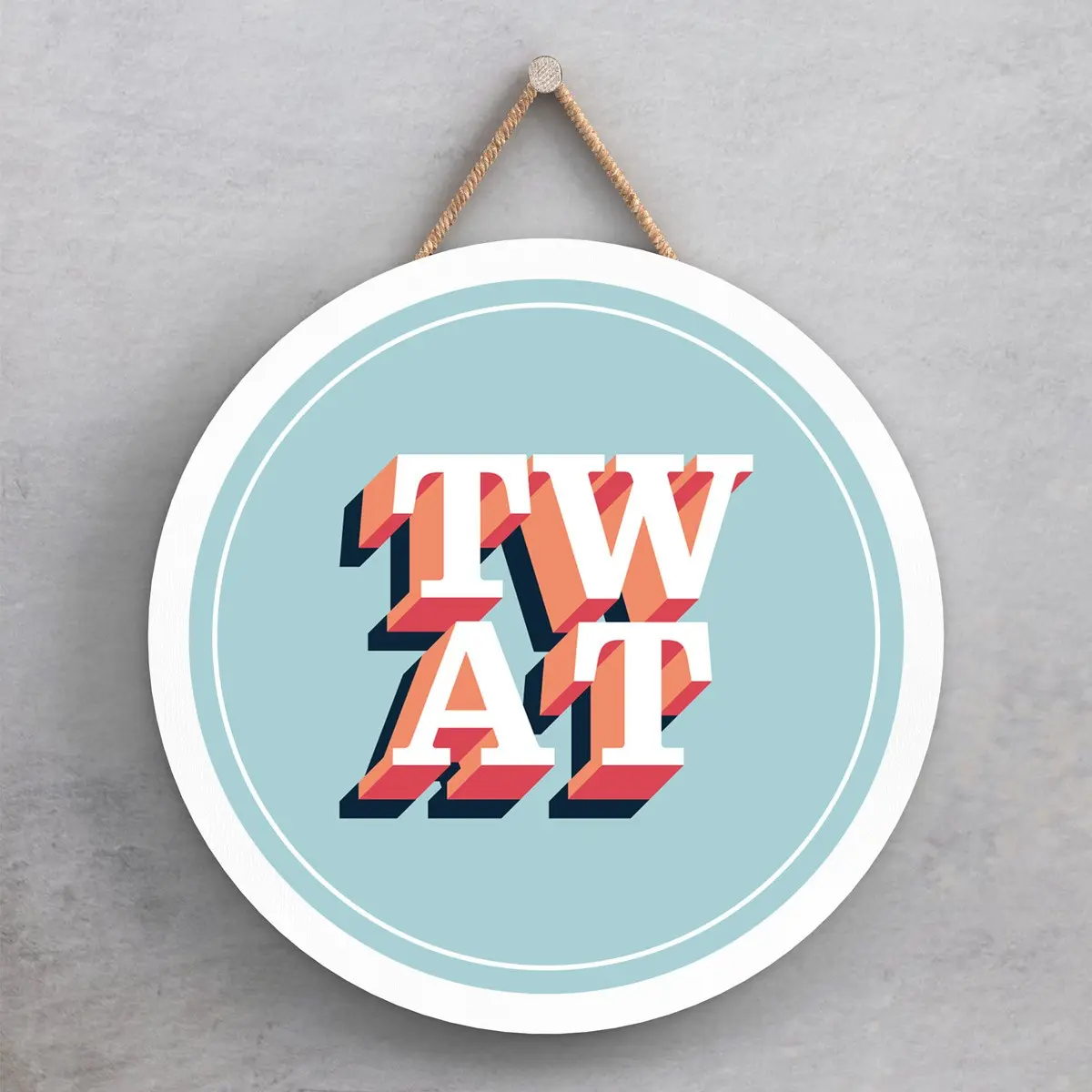P7638 - Tw*t Humour Themed Funny Decorative Plaque Secret Santa Gift Idea