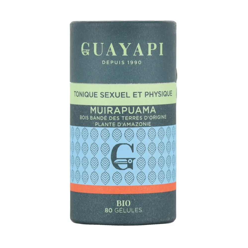 MUIRAPUAMA BIO - 80 Gélules de 320 mg - (Bois Bandé des Terres d'Origine) Tonique physique et sexuel