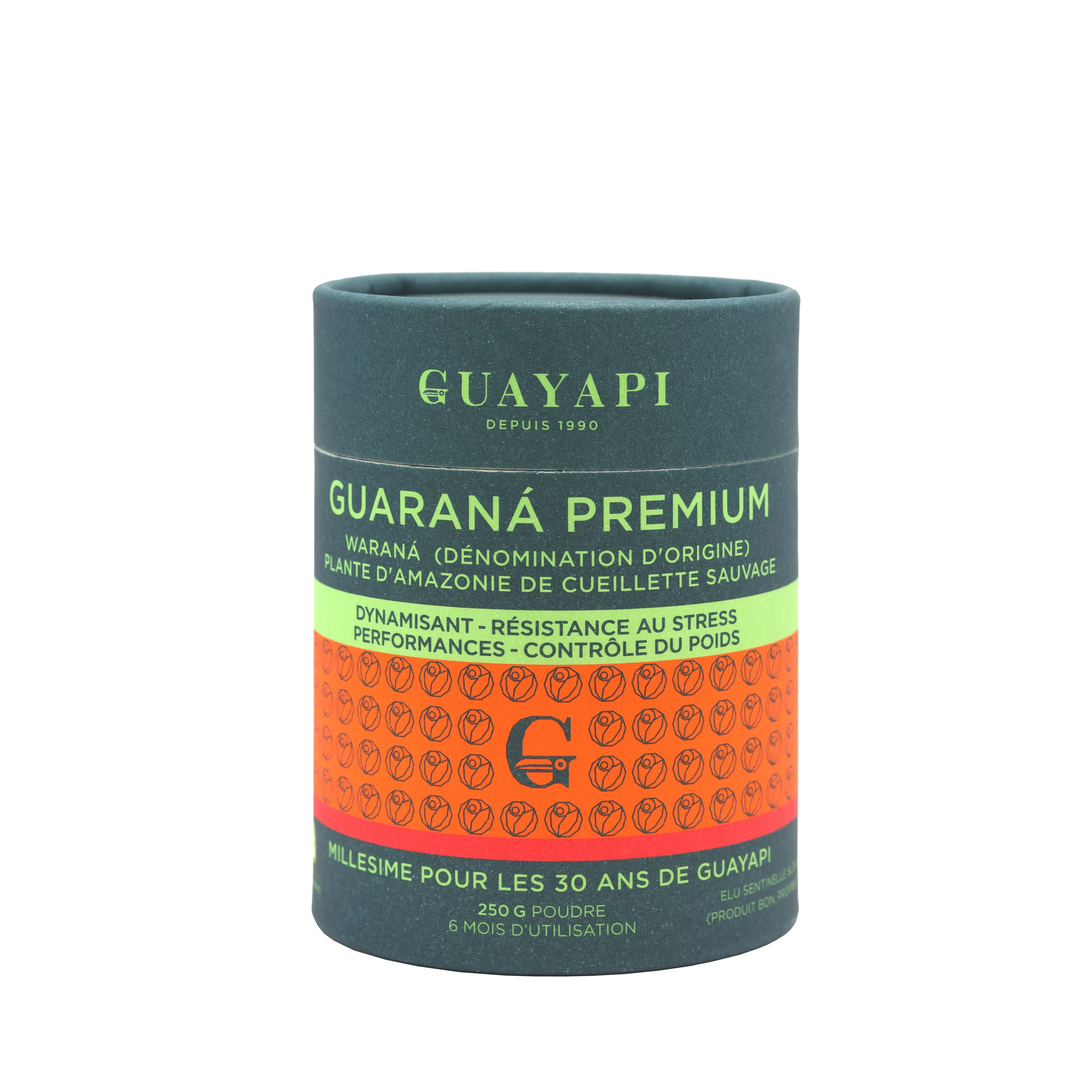 WARANA PREMIUM (GUARANA DES TERRES D'ORIGINE) - Poudre 250g - Dynamisant physique et intellectuel