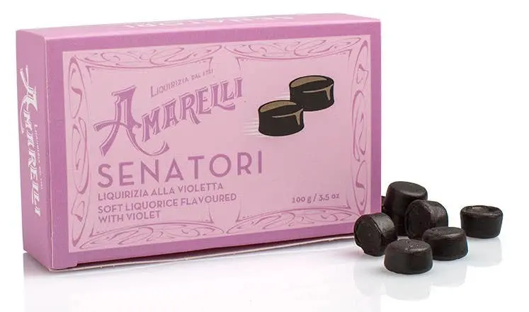 Violet flavored gummy Liquorice - SENATORS 100g