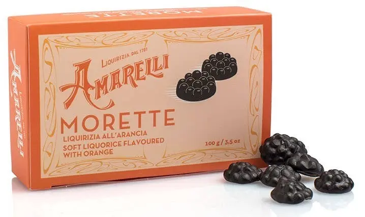 Orange flavored gummy Liqueur - MORETTE WITH ORANGE 100g