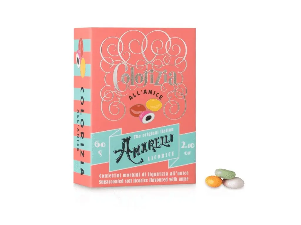 Sugar coated Liquorice flavored with Anise - COLORIZIA 60g