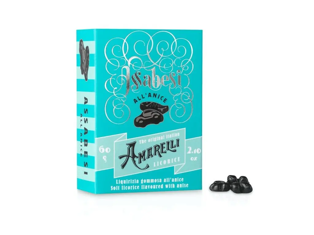 Anise flavored gummy Liquorice - ASSABESI 60g