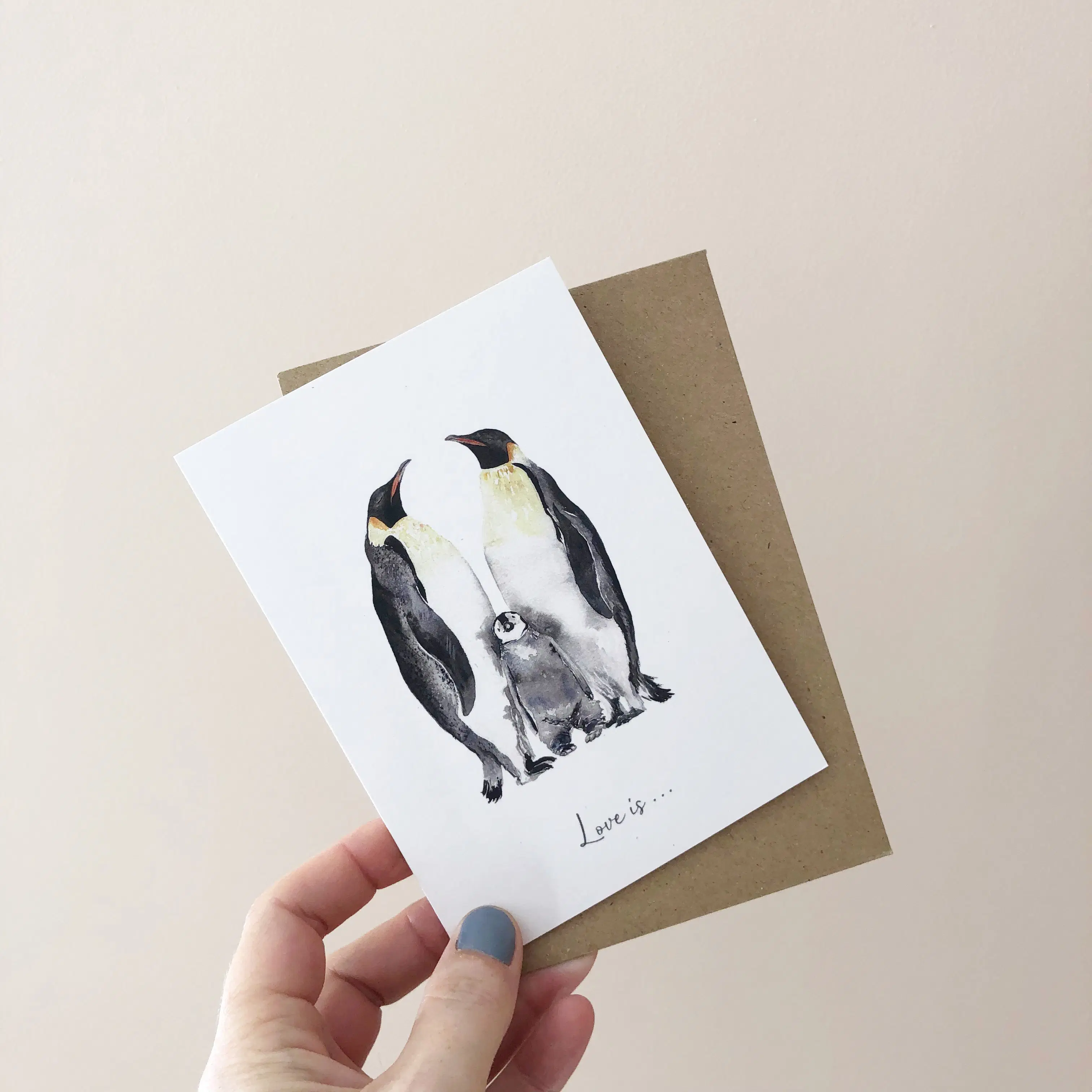 Penguin Love card