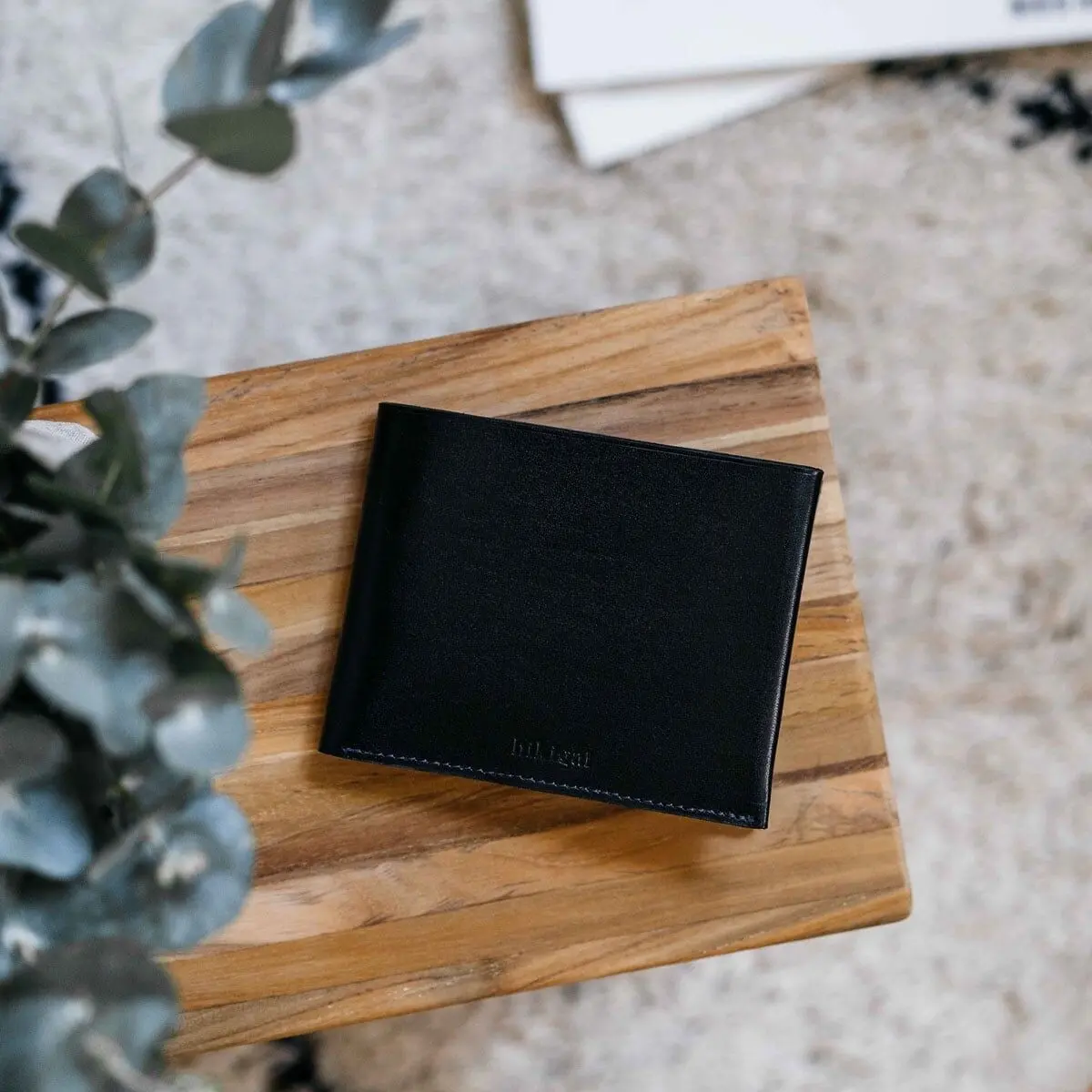 Horizontal Leather Wallet - Black