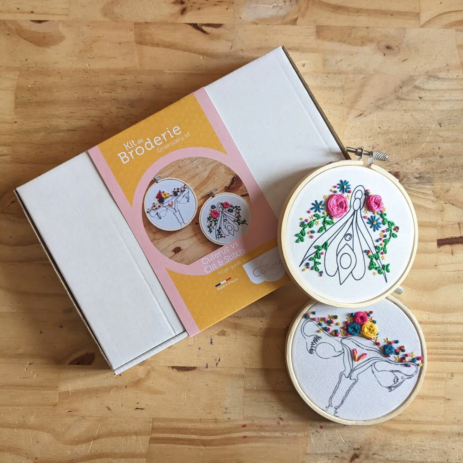Cuterus and Clit&Stitch - double embroidery kit