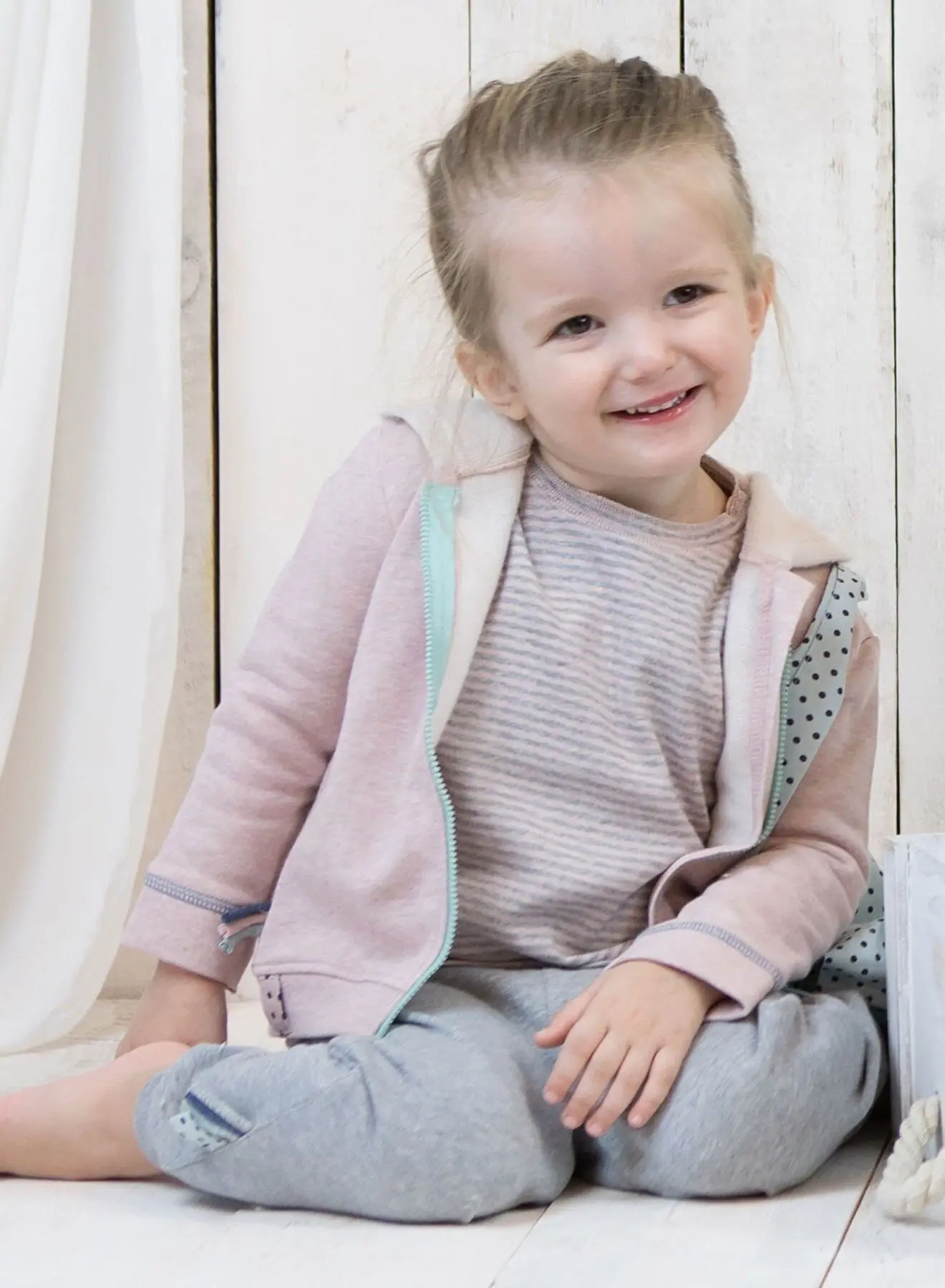 OrganicEra Organic Hooded Jacket, Rose Melange