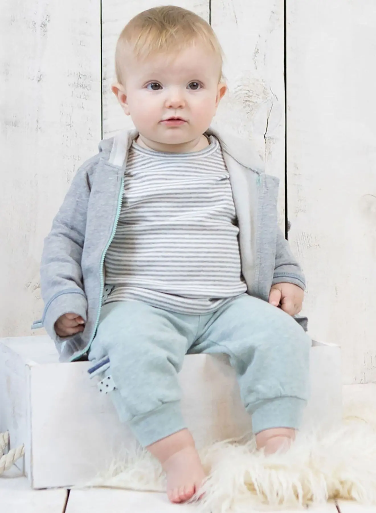 OrganicEra Organic Hooded Jacket, Gray Melange
