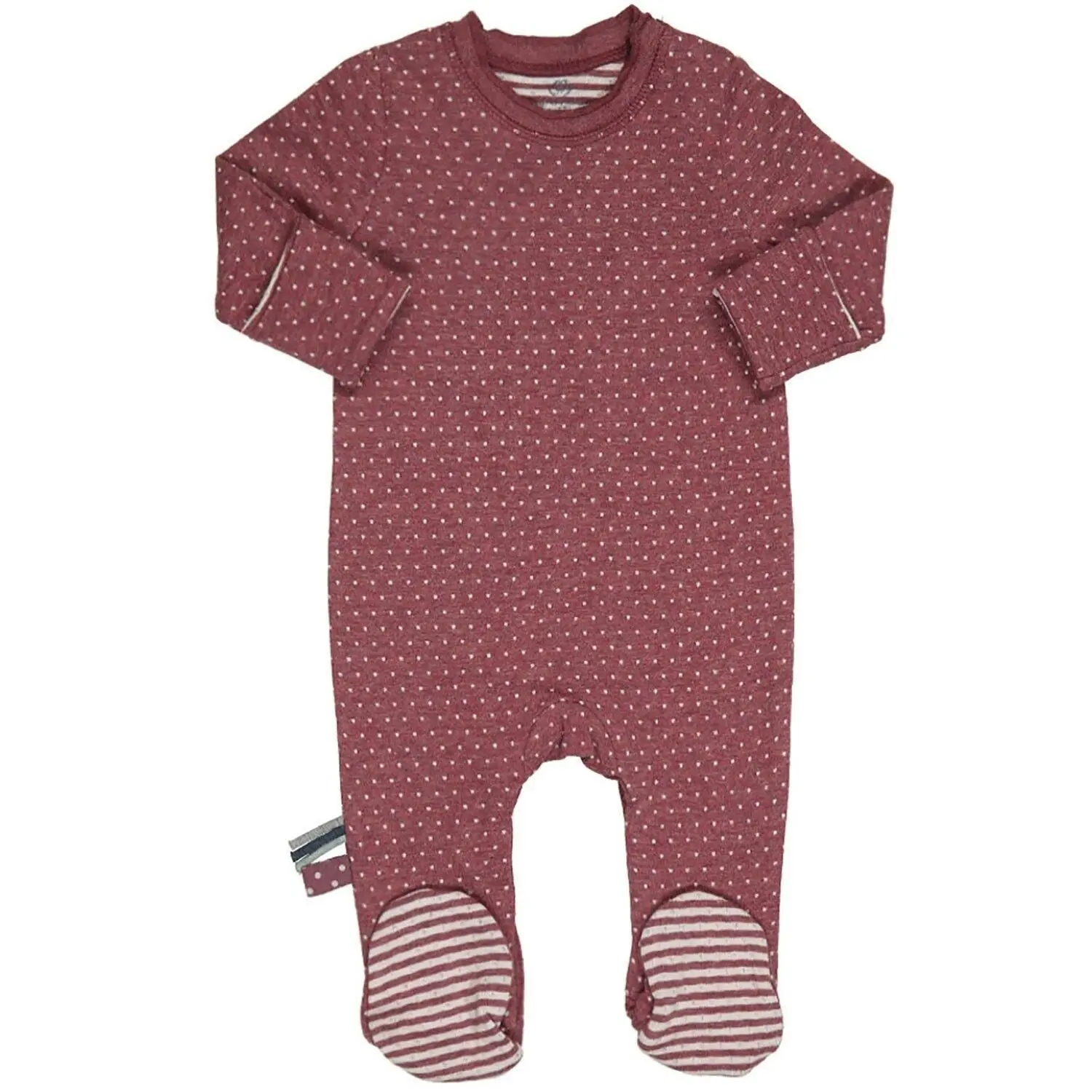 OrganicEra Organic Footed Sleepsuit, Bordeaux Melange