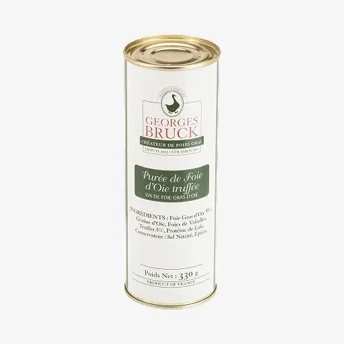 Truffled goose liver mousse (3% truffles) "cylindrical tin" 330g