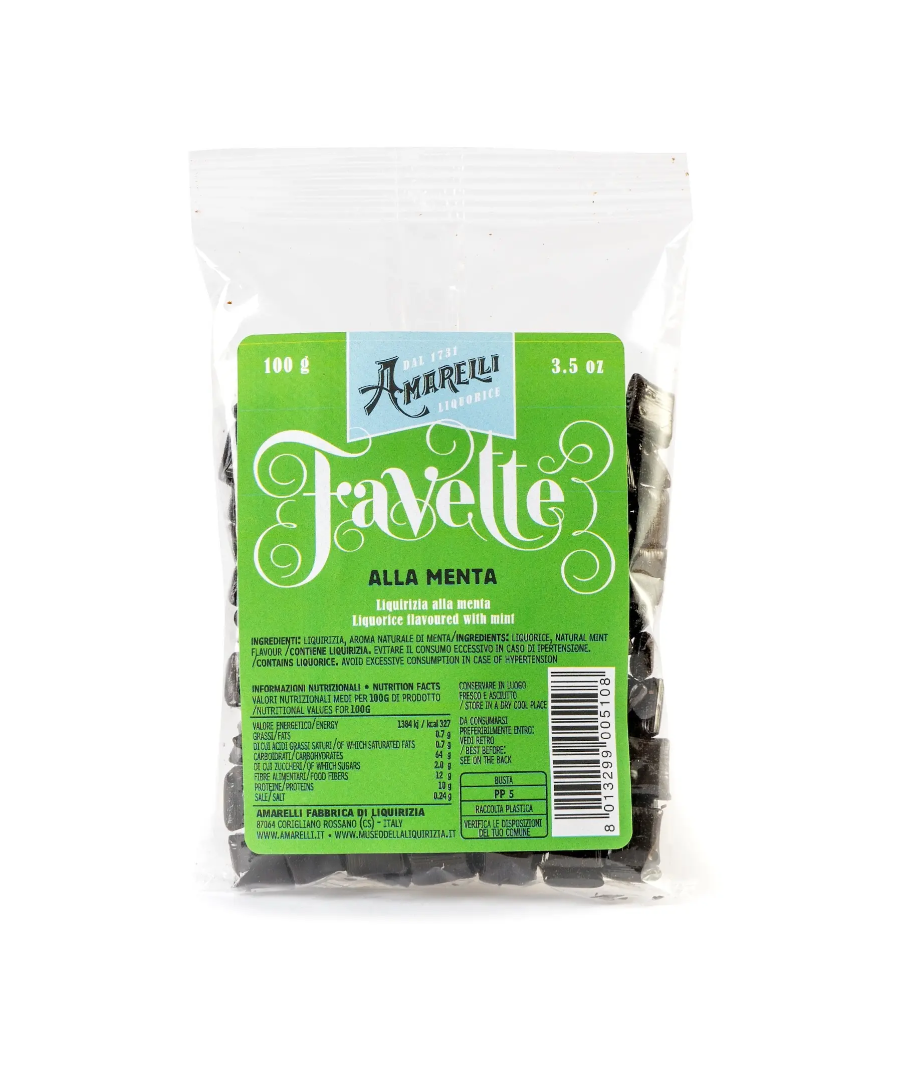 Mint Flavored Liquorice - Mint Beans 100g