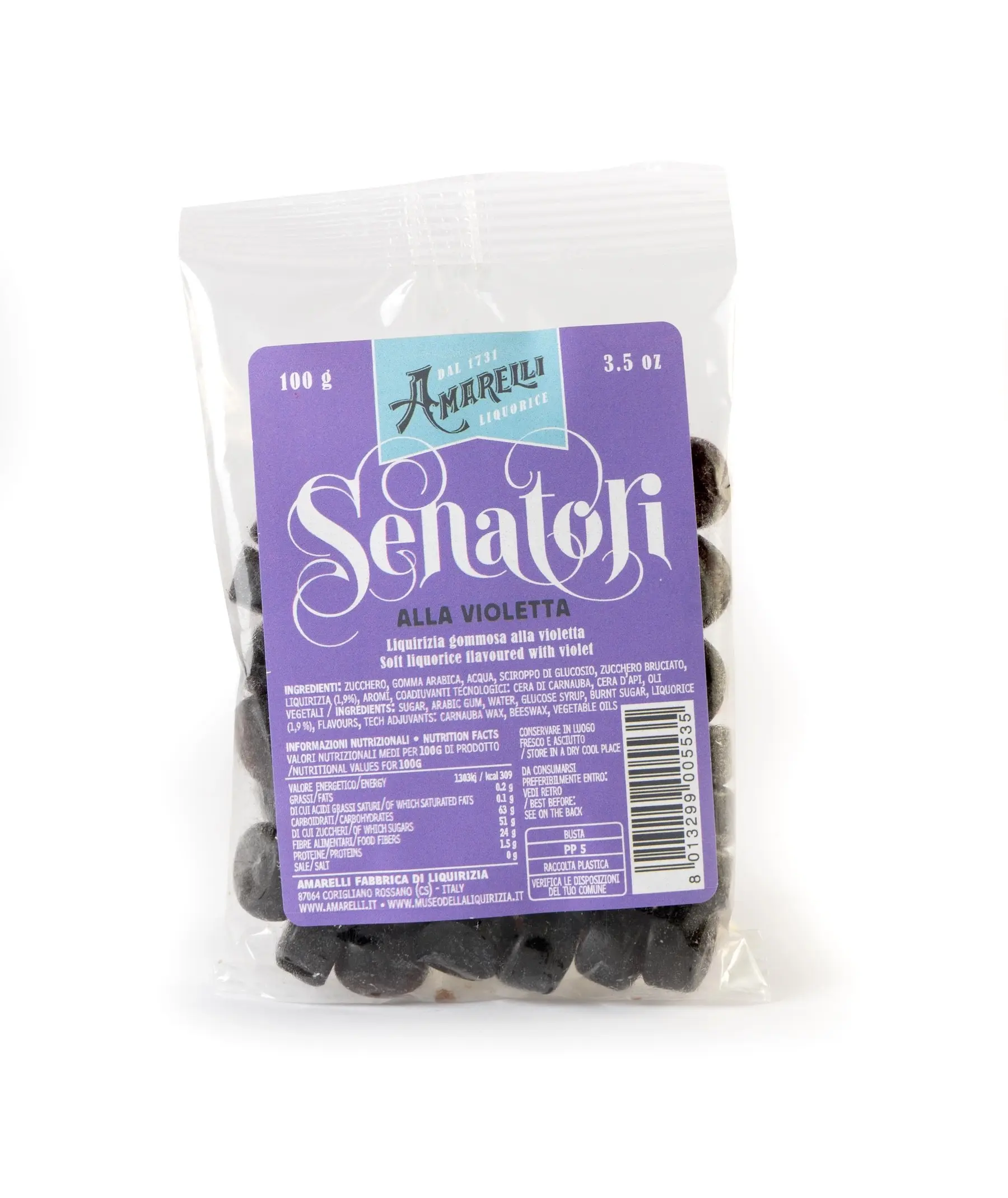 Violet flavored gummy Liquorice - SENATORS 100g