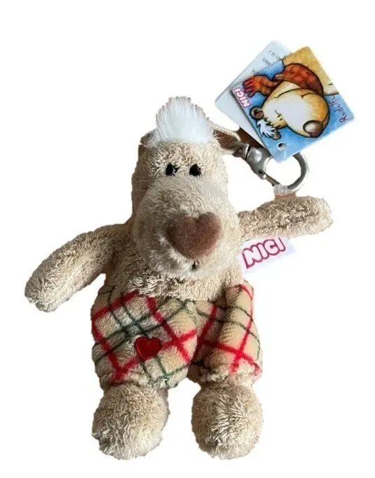 Nici Rudolfo keychain with carabiner in beige