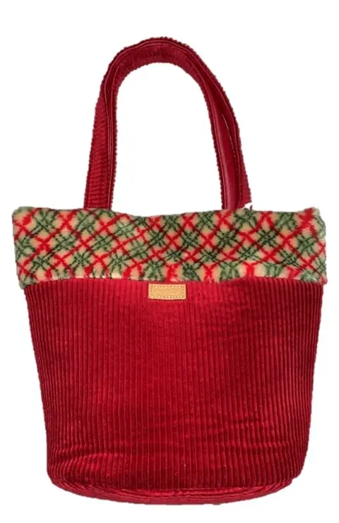 Nici handbag sorted in red and beige, plush bag