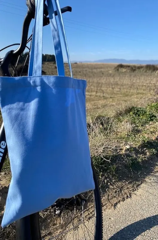BLUE THICK COTTON TOTE BAG