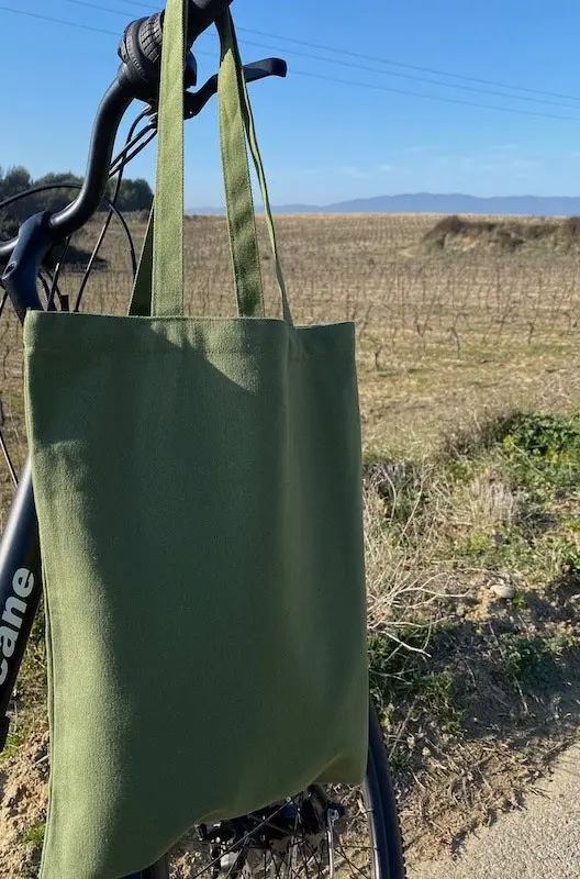 KHAKI COTTON TOTE BAG