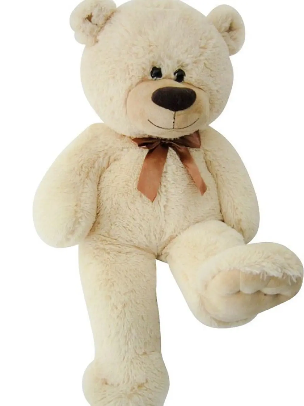 Sweety Toys 4638 teddy bear 80 cm beige - cuddly teddy bear with bow