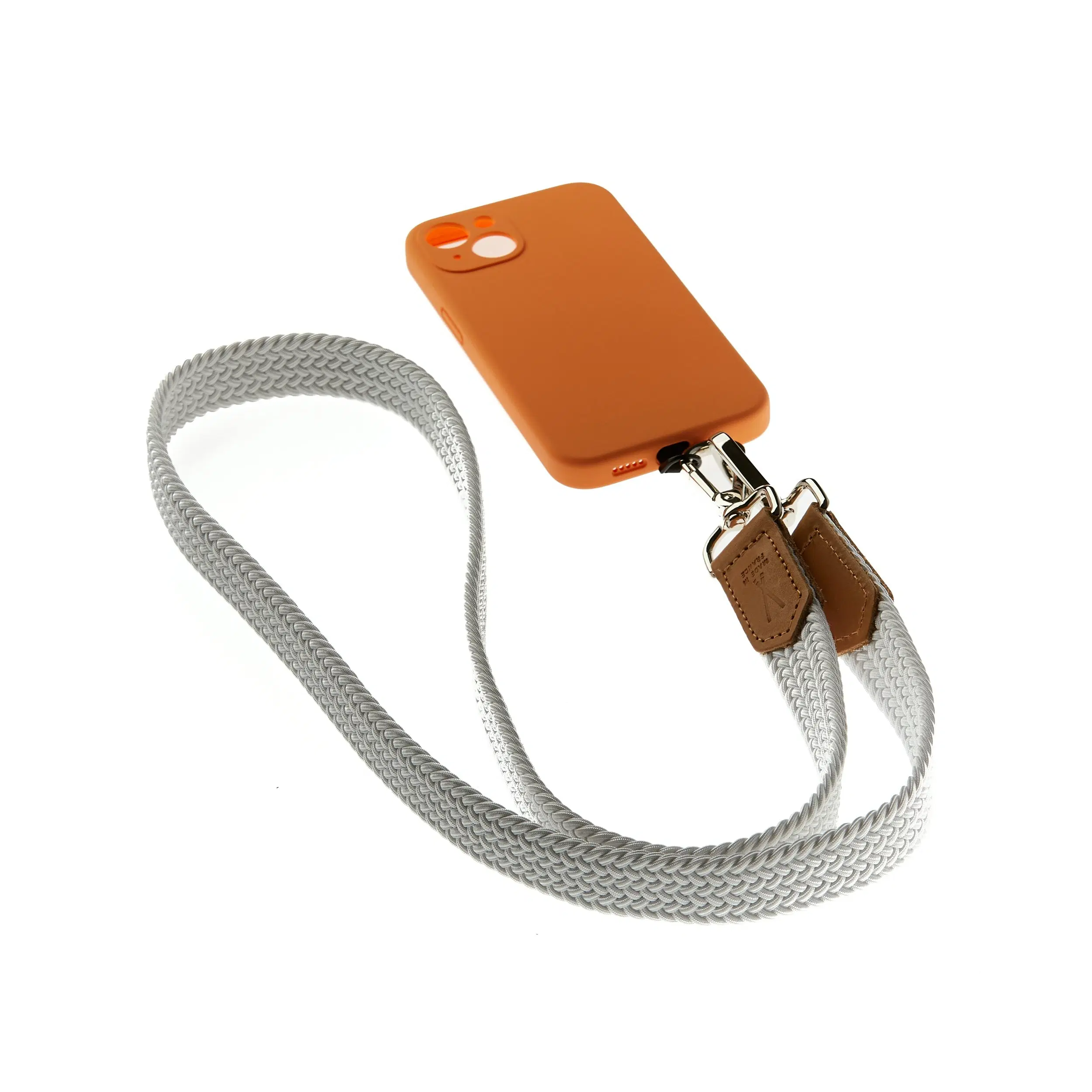 Braided phone strap White
