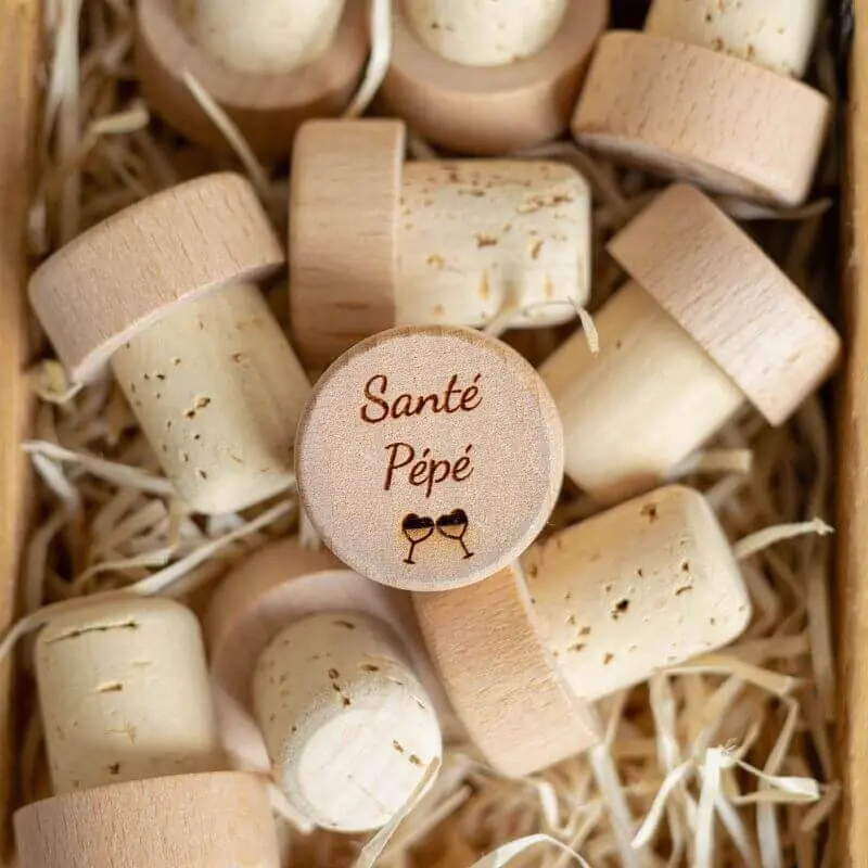 “Santé Pépé” Wine Bottle Stopper - My Bambou