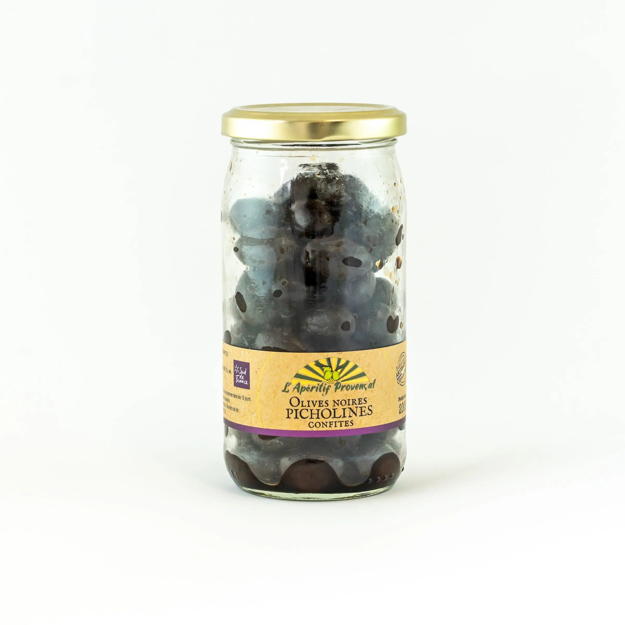Kandierte Picholine schwarze Oliven FRANKREICH Glas 200gr