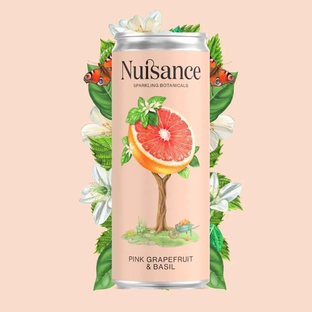 Rosa Grapefruit & Basilikum