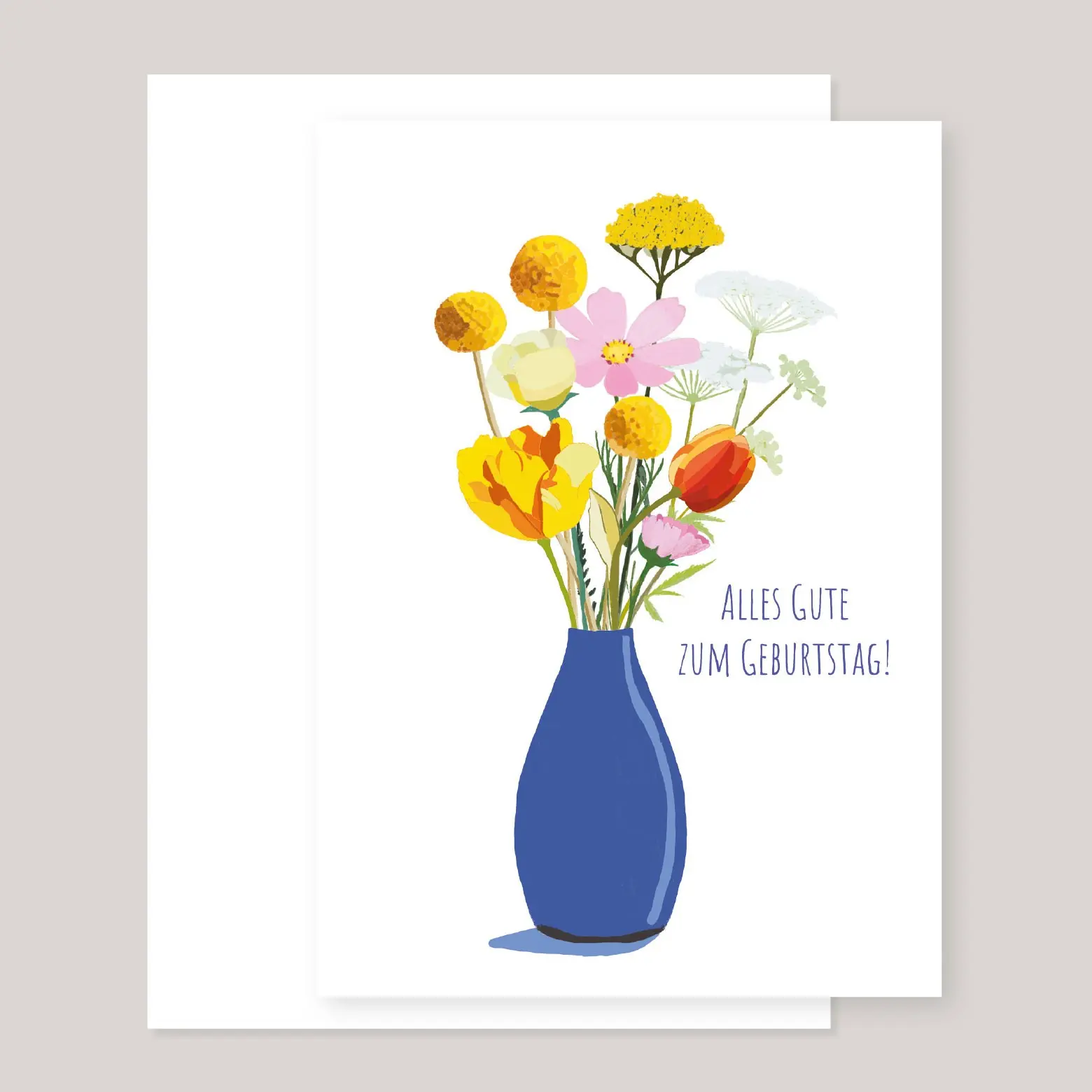 Carte d'anniversaire »Vase Bleu«