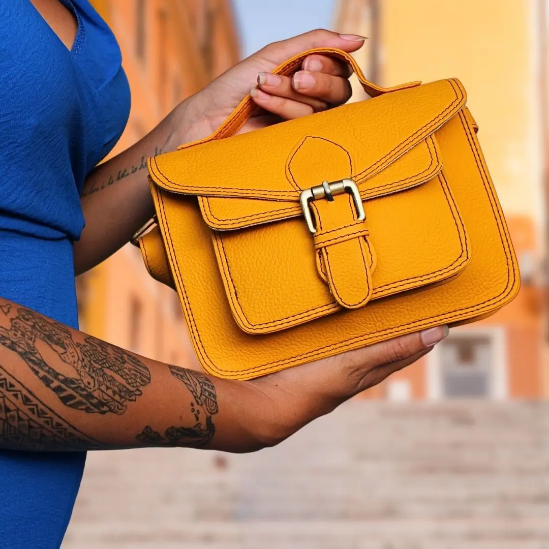 ROMY CARRÉ Mini sac cartable bandoulière - cuir recyclé - pour vos essentiels
