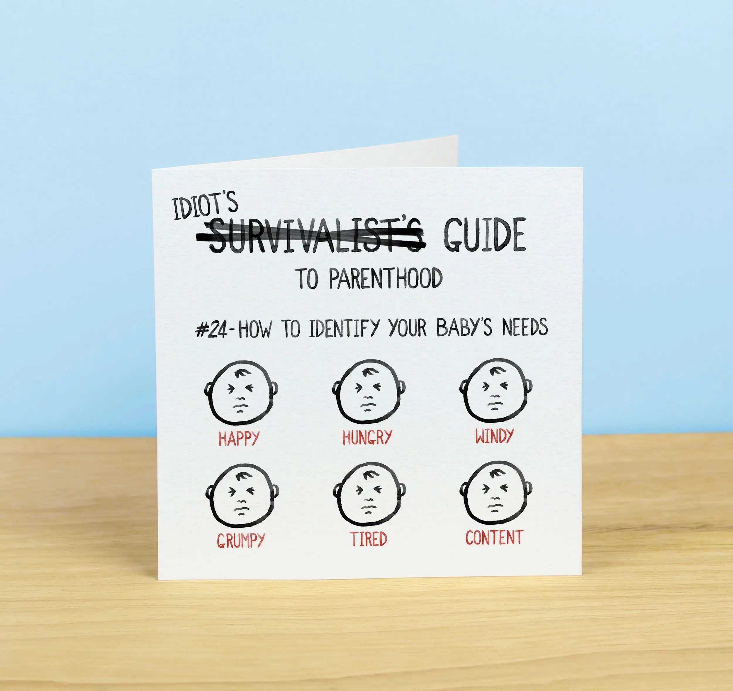 Idiot's Guide to Parenthood #24 Grußkarte
