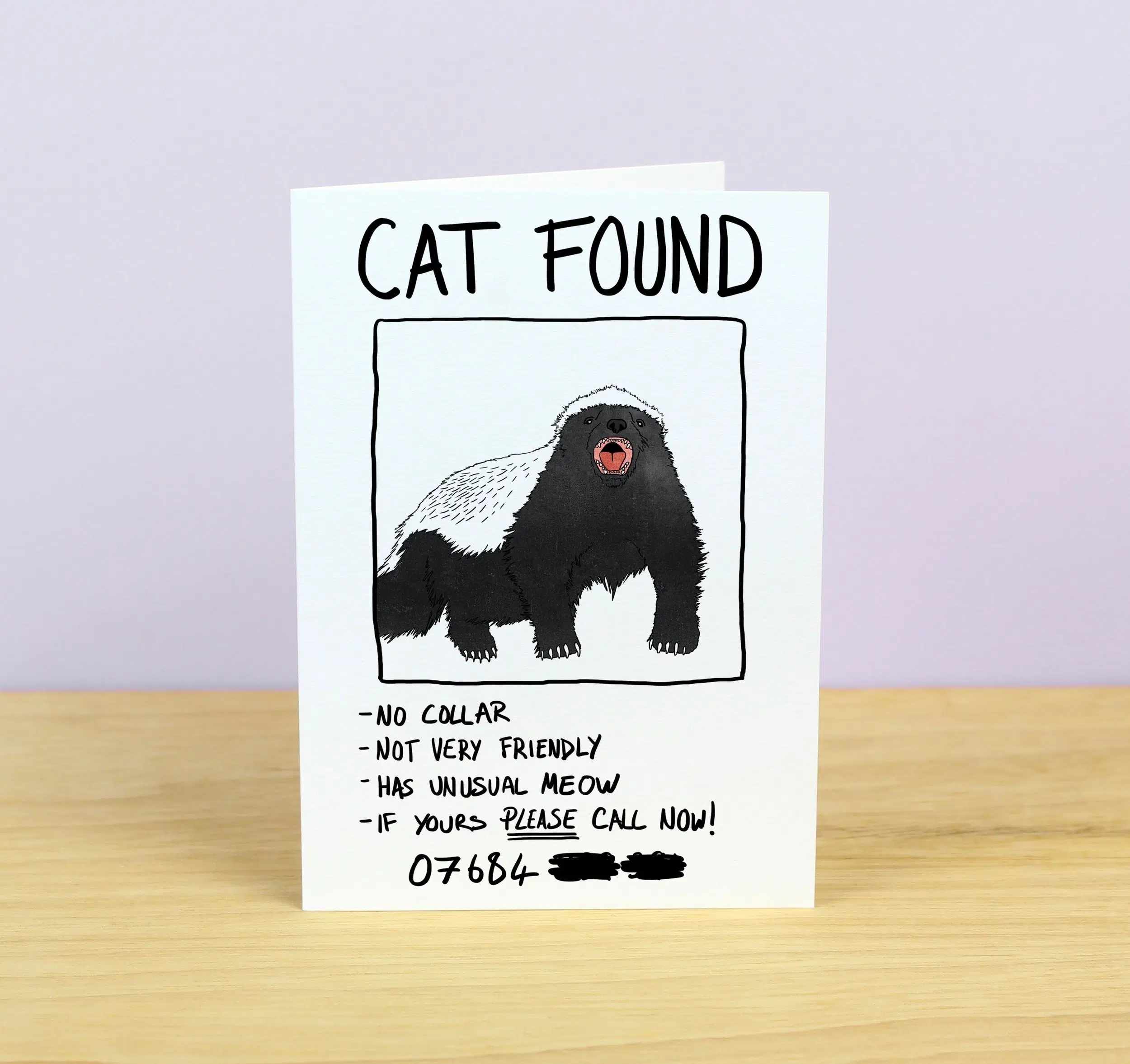 Lustige Katze gefunden (falsche Identität) Grußkarte