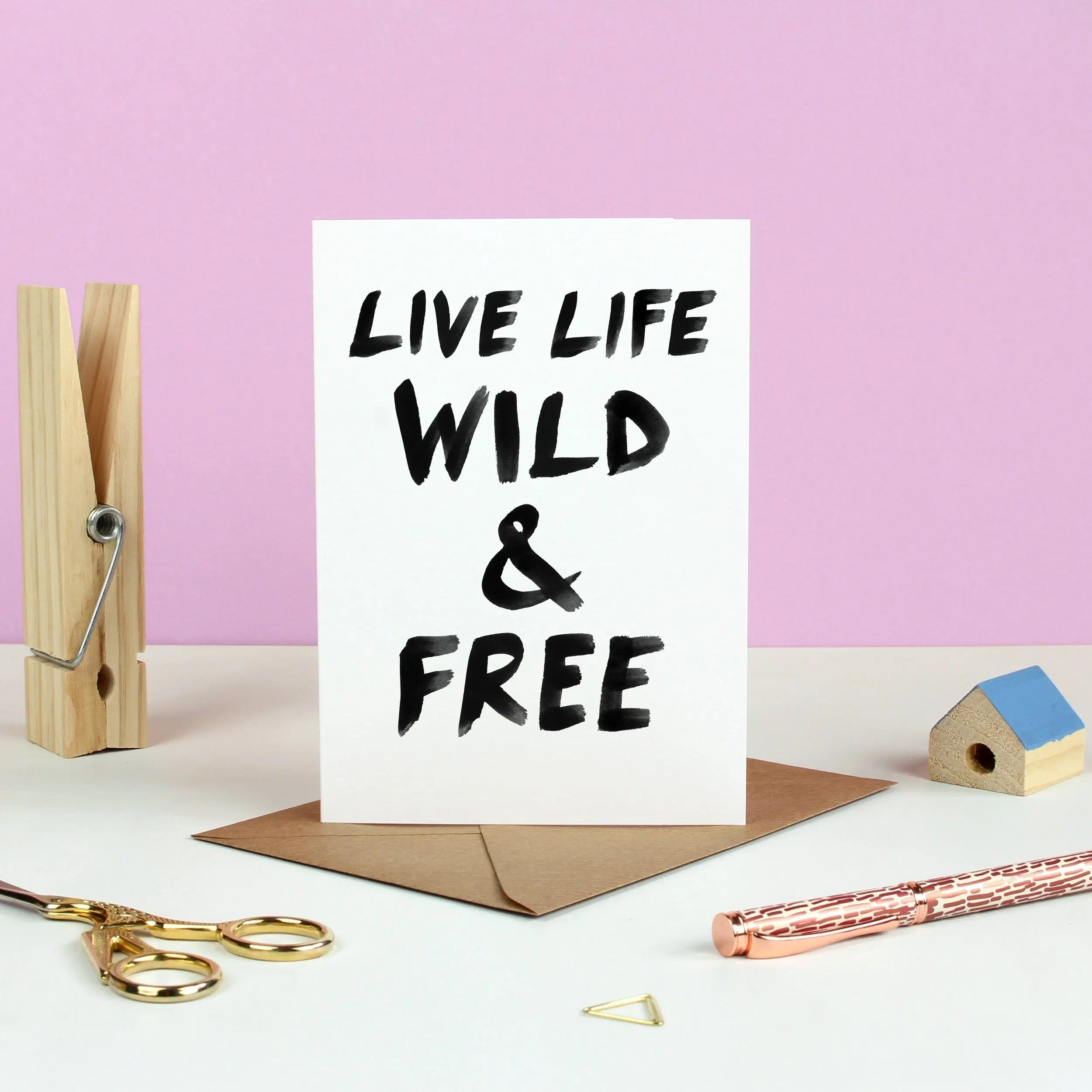 Live Life Wild & Free-Grußkarten