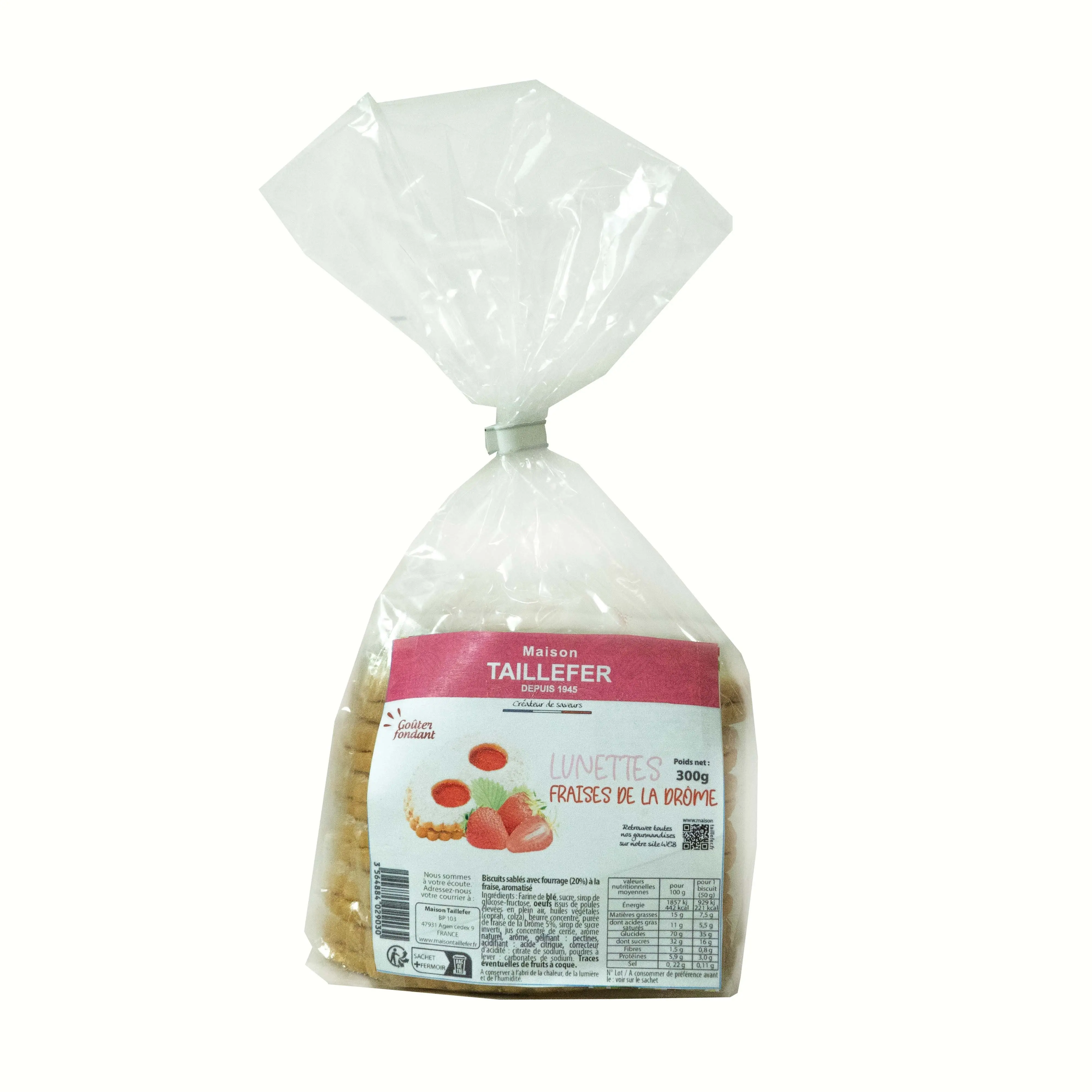 DROME STRAWBERRY GLASSES 300G CONFECTIONER BAG
