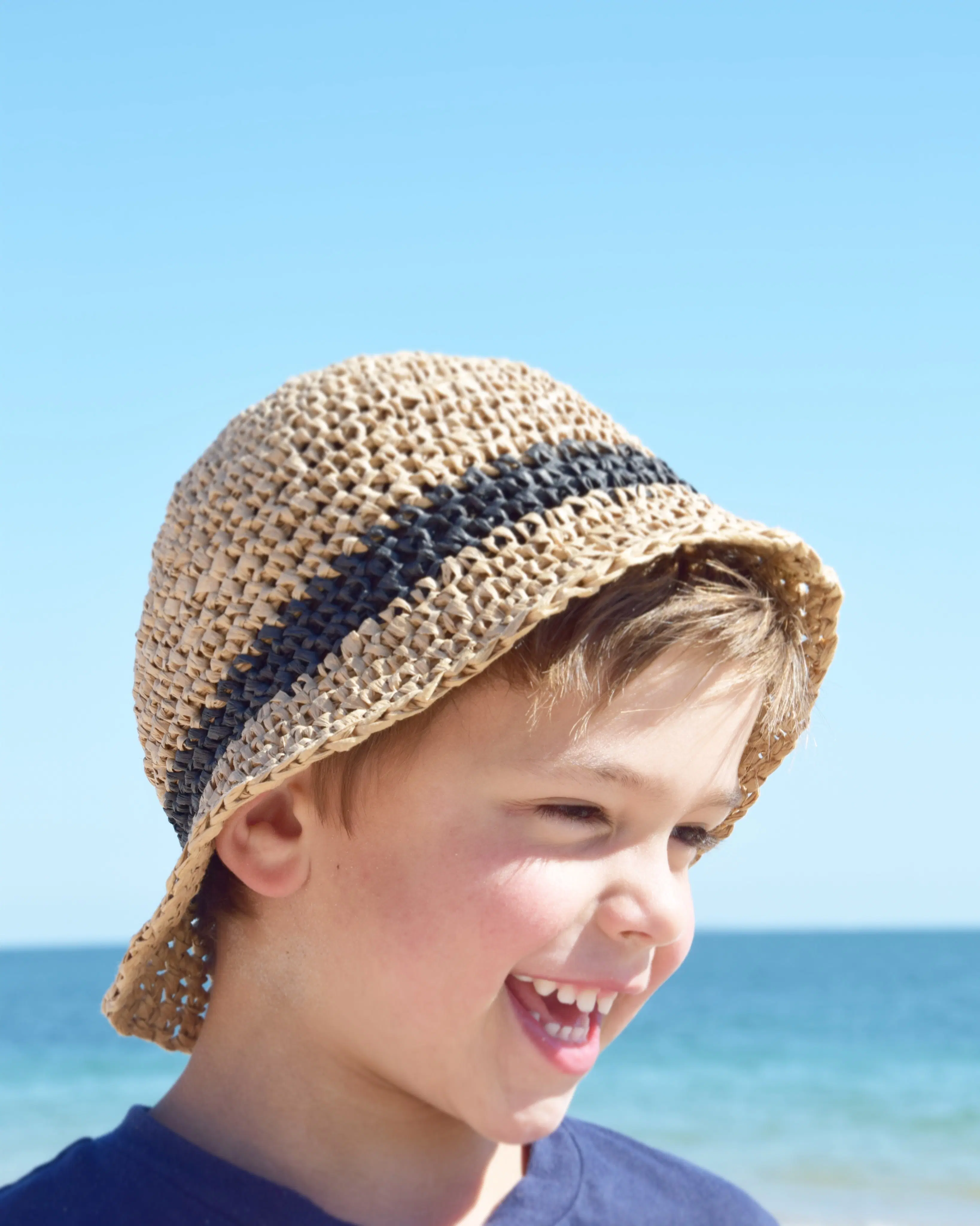 Children's straw hat-Bob Raffia