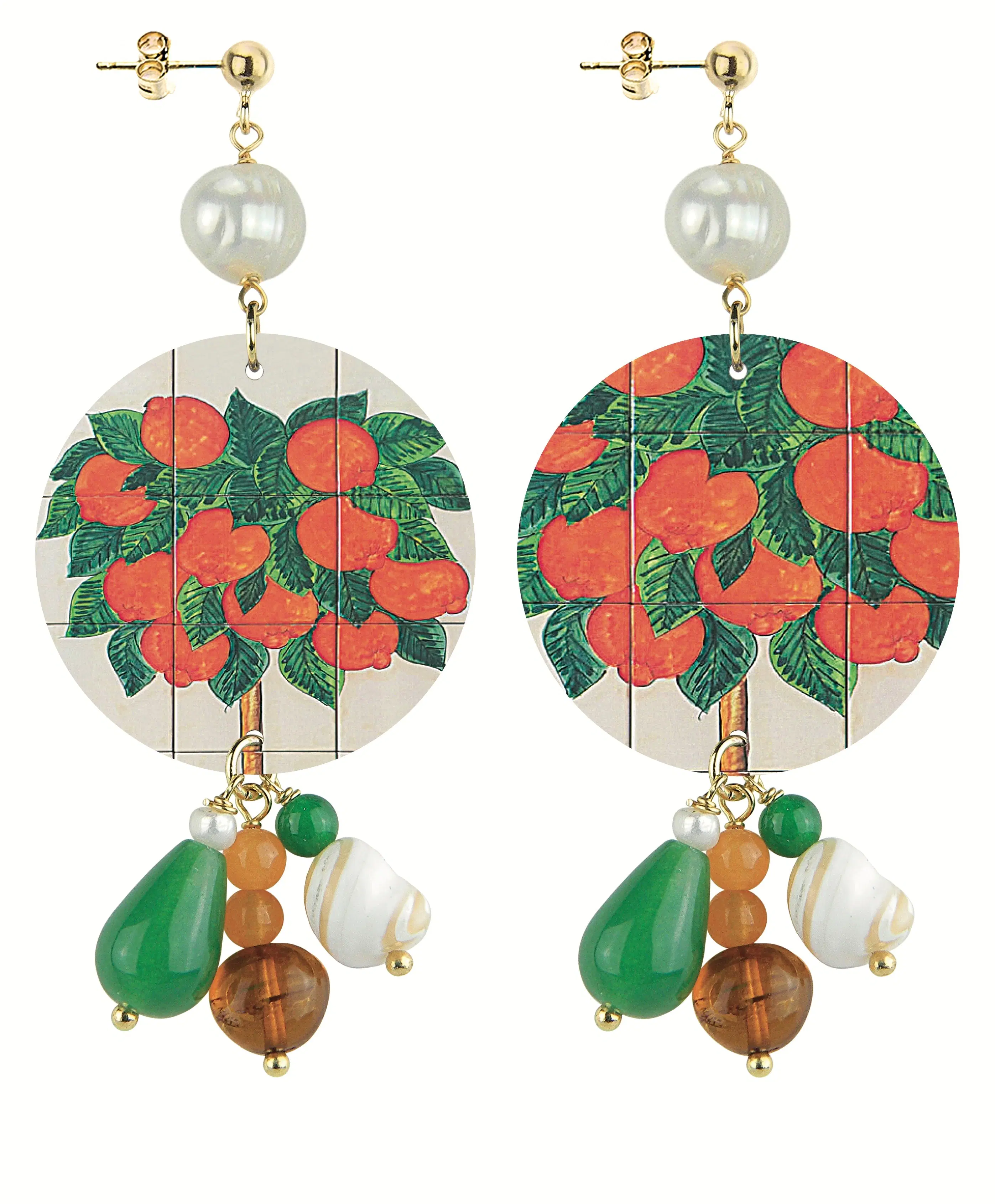 Celebrate spring with nature-inspired jewelry. The Circle Special Classic Orange Women's Earrings. Made in Italy
