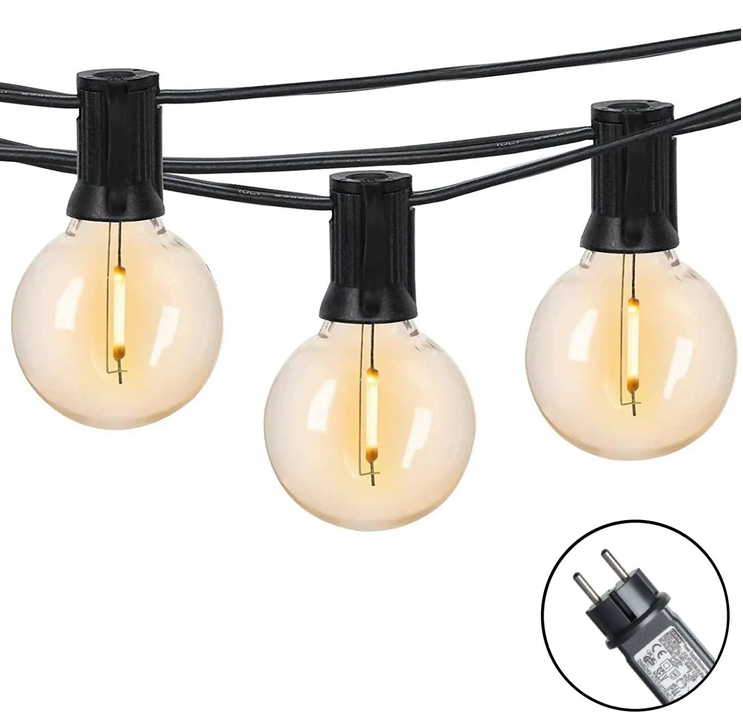 15m light cord with 50 LED lamps
