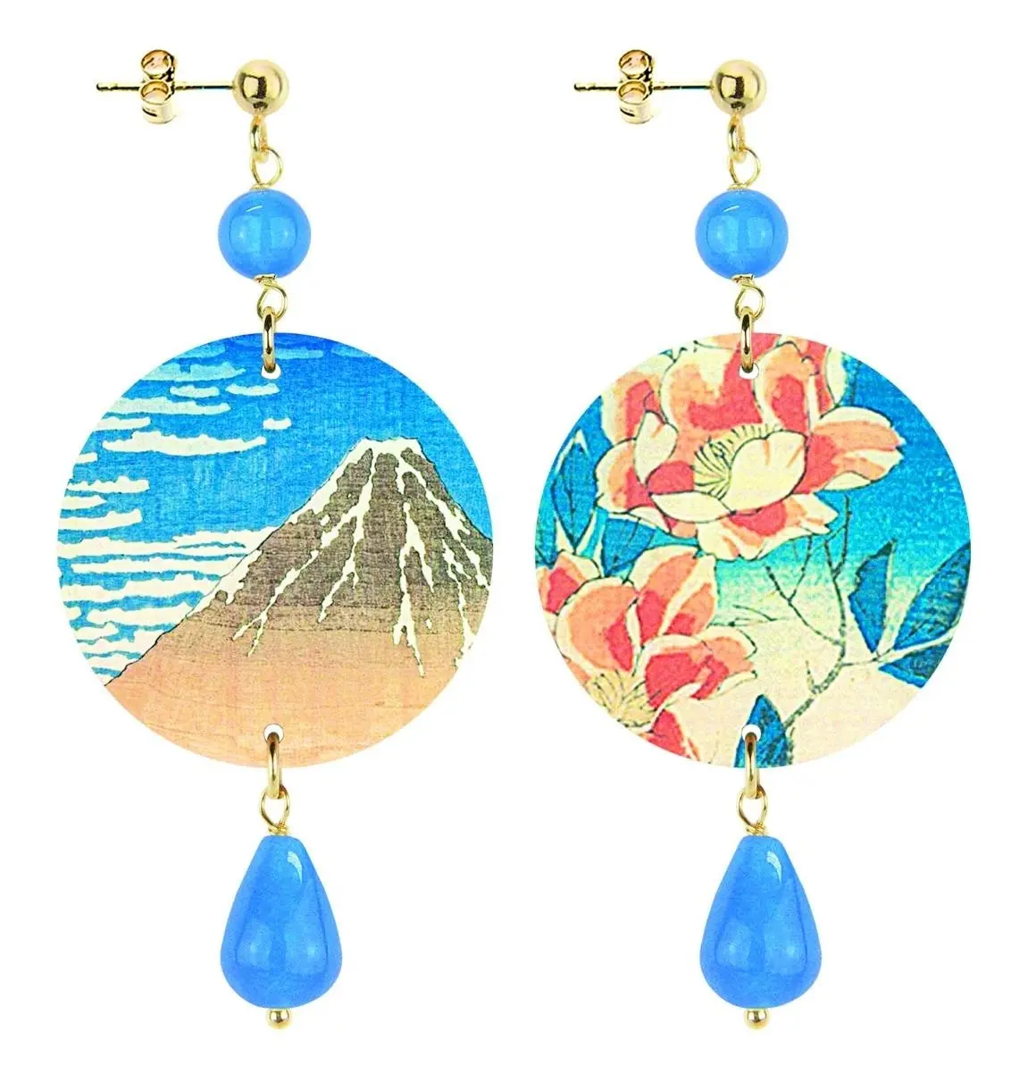 Celebrate spring with flower-inspired jewels.The Circle Small Orange Flowers Women's Earrings. Made in Italy