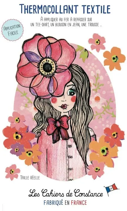 “Suzanne” textile iron-on sticker