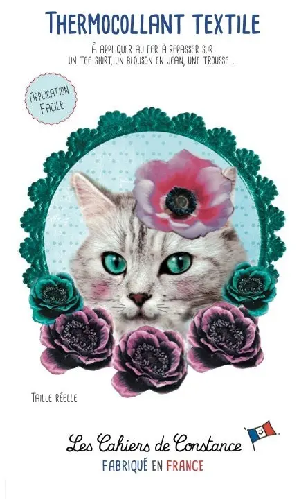“Cat” textile iron-on sticker