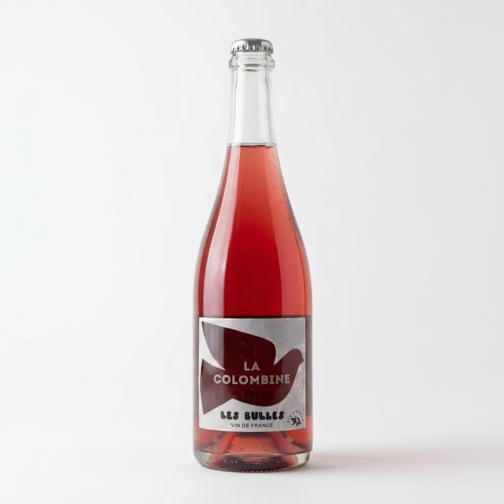 The Columbine, The Bubbles. Pet’Nat rosé. Sparkling organic rosé wine from France. Nature, Certified in Demeter biodynamics