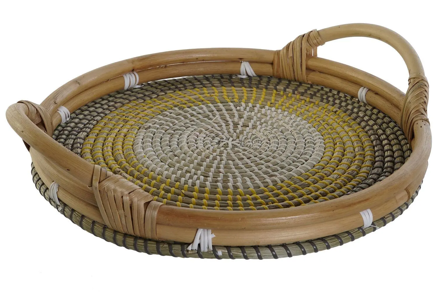 BANDEJA DECORACION RATAN SEAGRASS 40X40X8 NATURAL BD205404