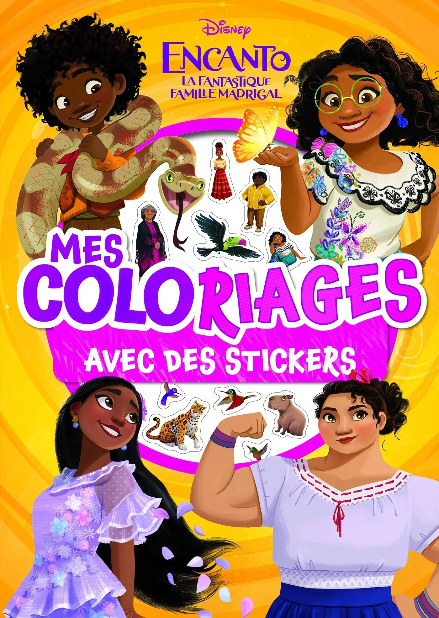 Coloring book - DISNEY - Encanto, the fantastic Madrigal family - My coloring with stickers