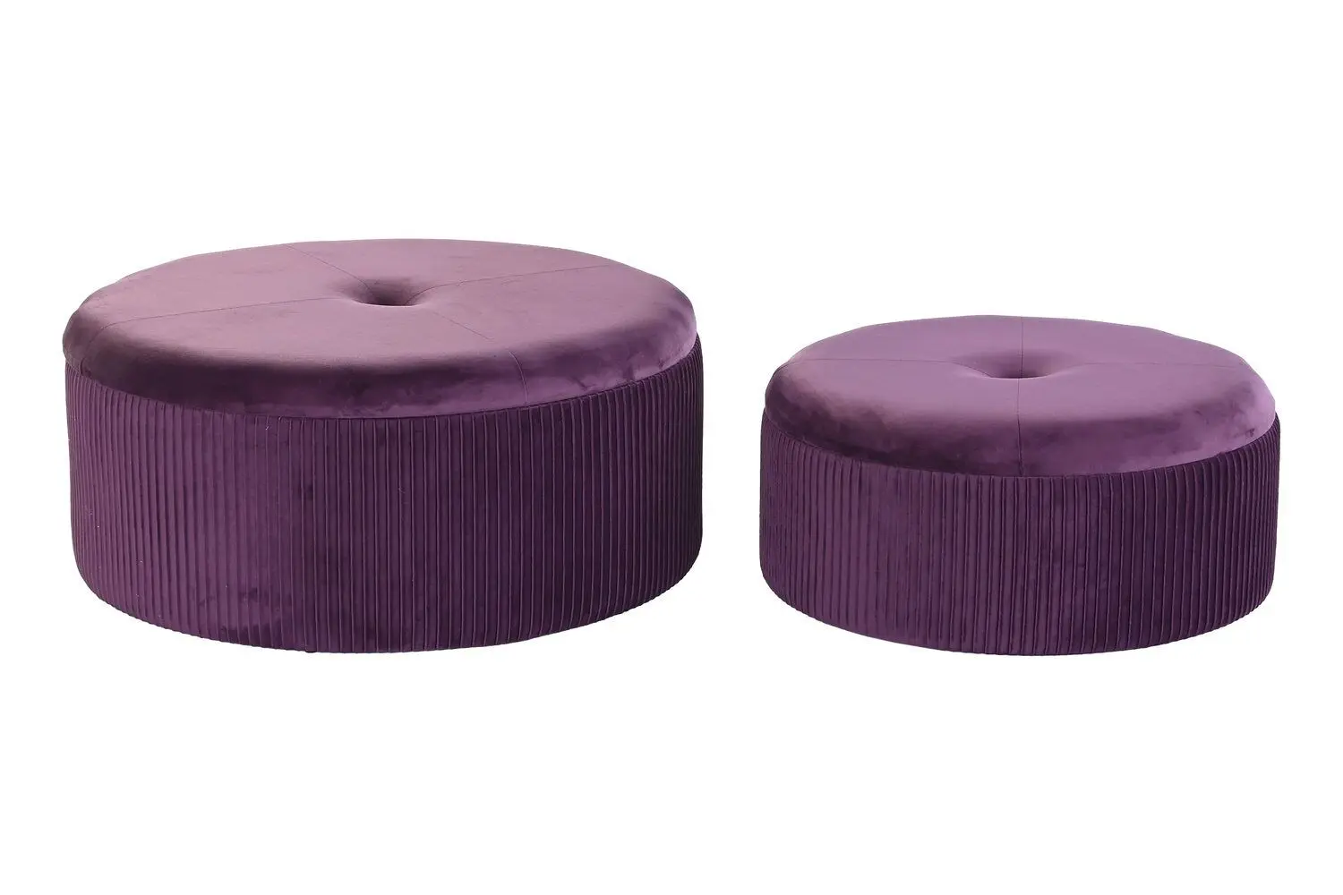 FOOTREST SET 2 POLYESTER MDF 70X70X28 VELVET MB199069