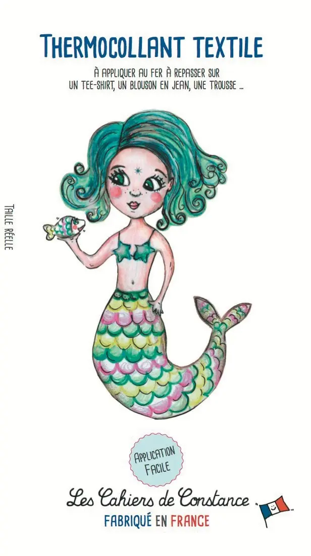 “Mermaid” textile iron-on sticker