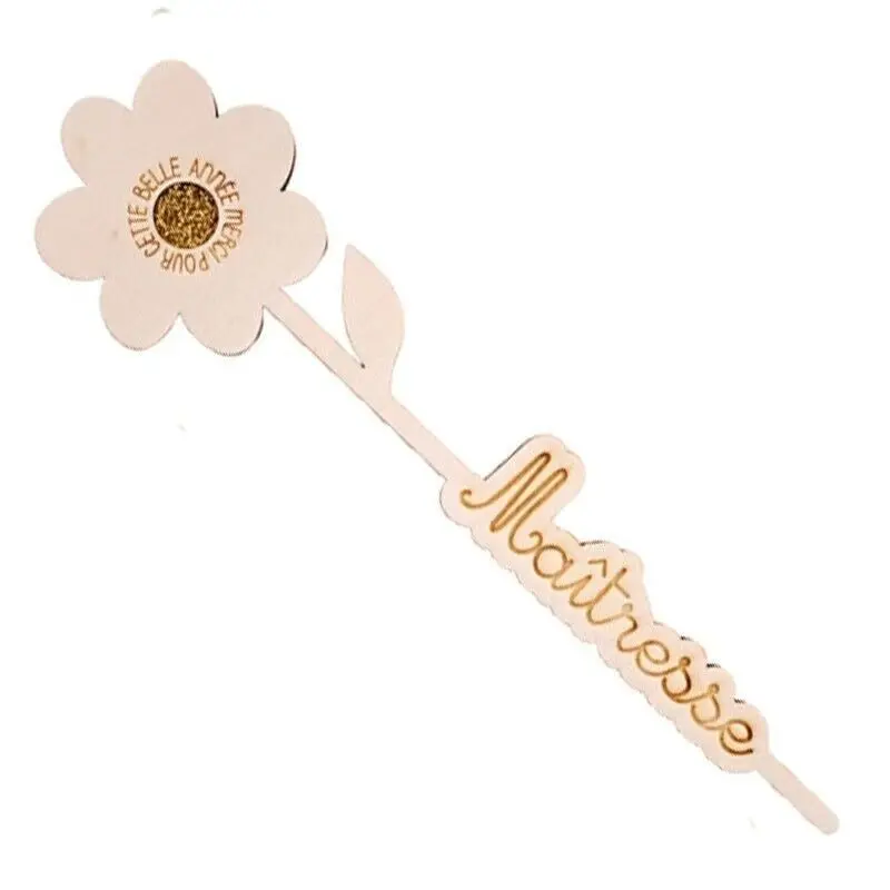 Wooden flower word "Mistress"