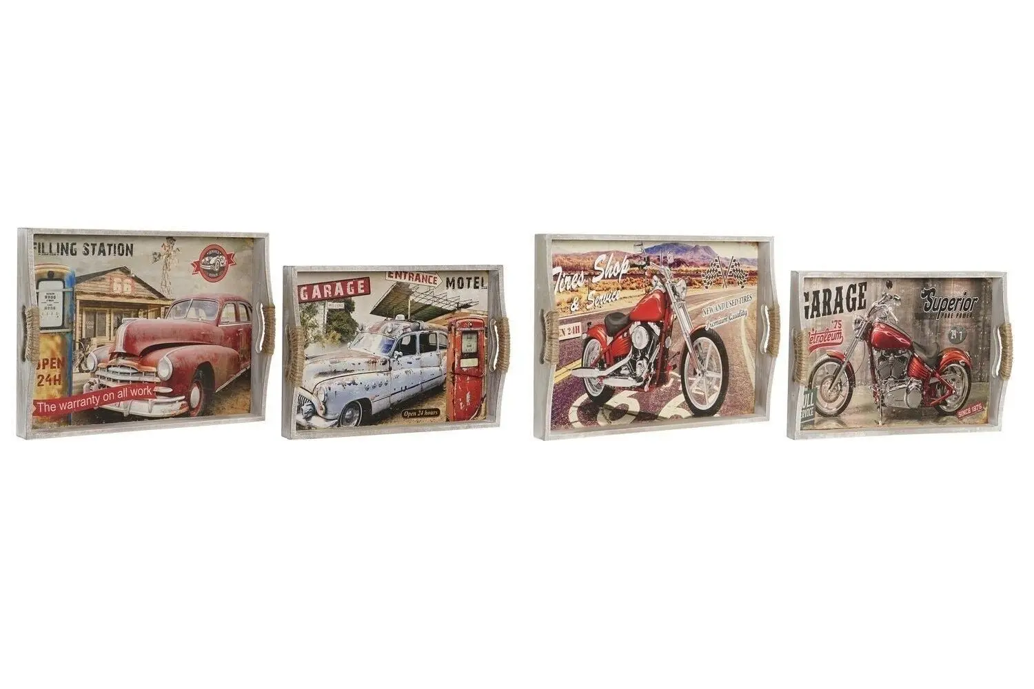 BANDEJA SET 2 MDF 40X30X6 VINTAGE 2 SURT. BD201539