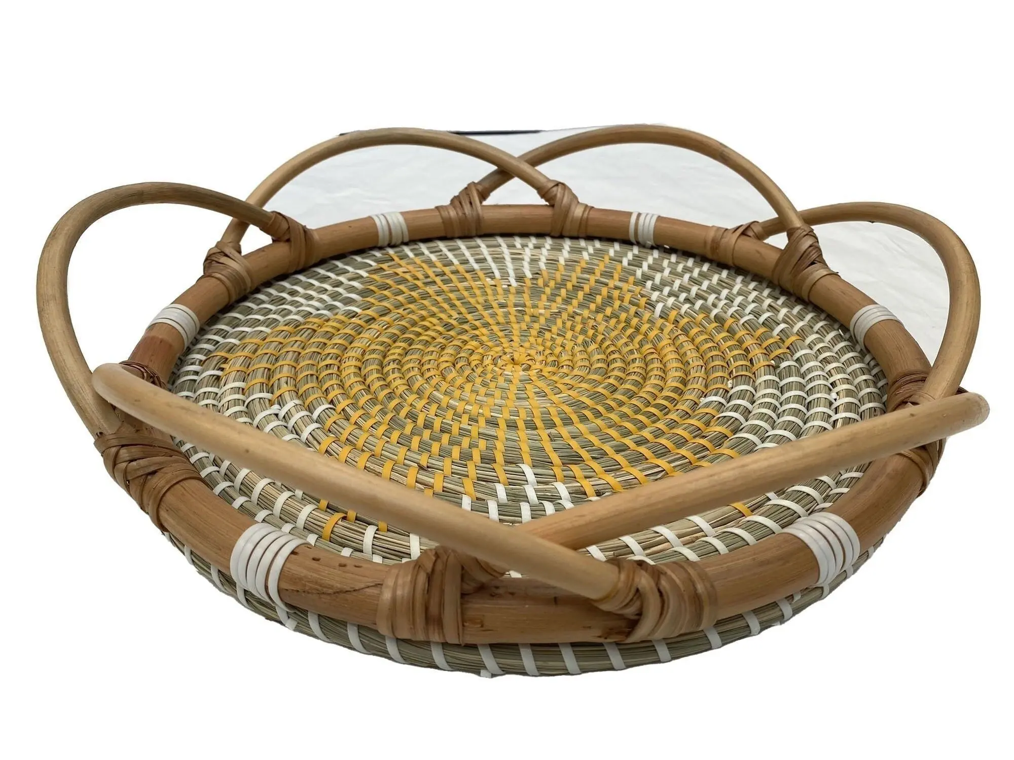 BANDEJA DECORACION RATAN SEAGRASS 40X40X8 NATURAL BD205404