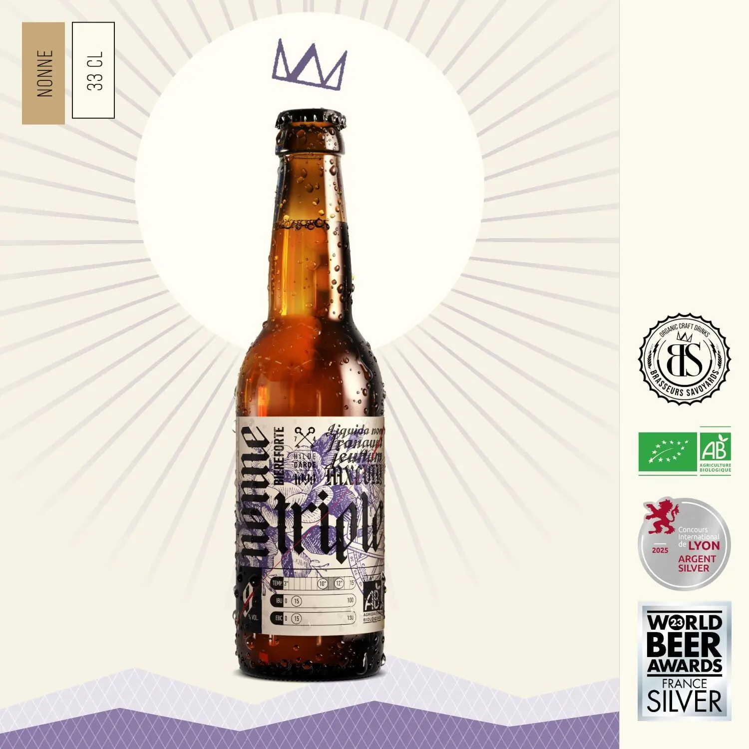 Organic Triple Beer 9% - 33cl Bottle