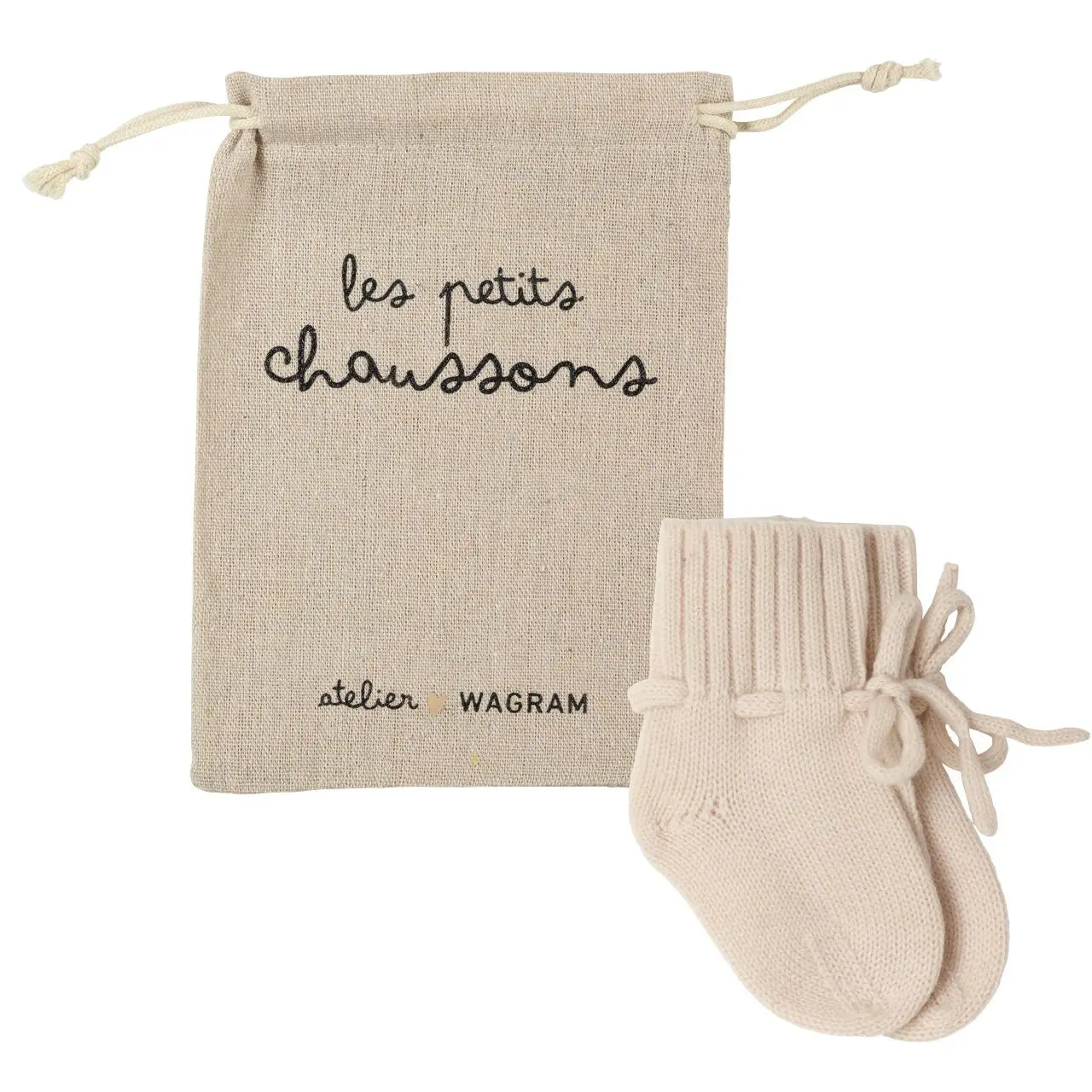 ECRU merino baby booties