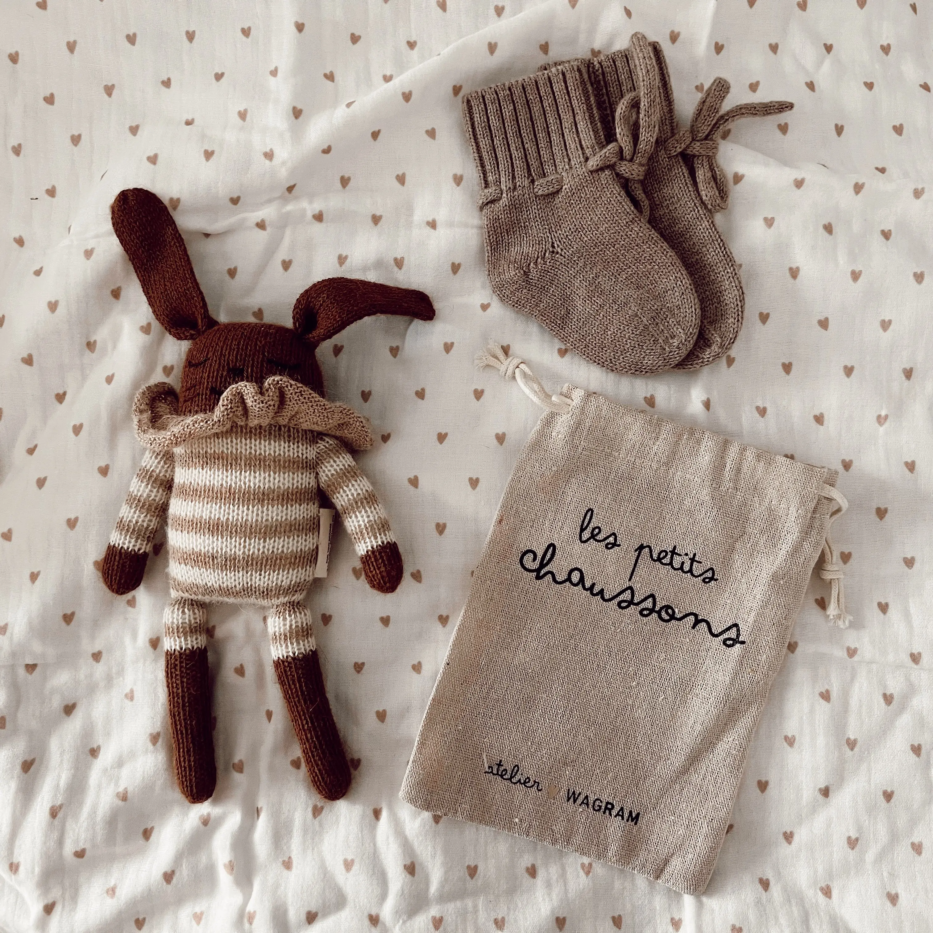 Merino baby booties GRAY